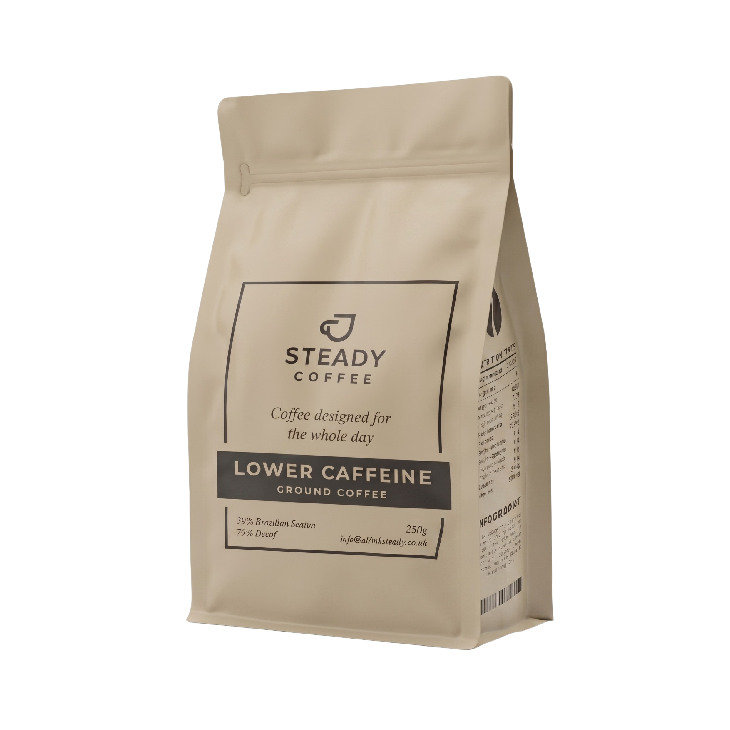 Steady Coffee - Lower Caffeine Ground Coffee (250g)